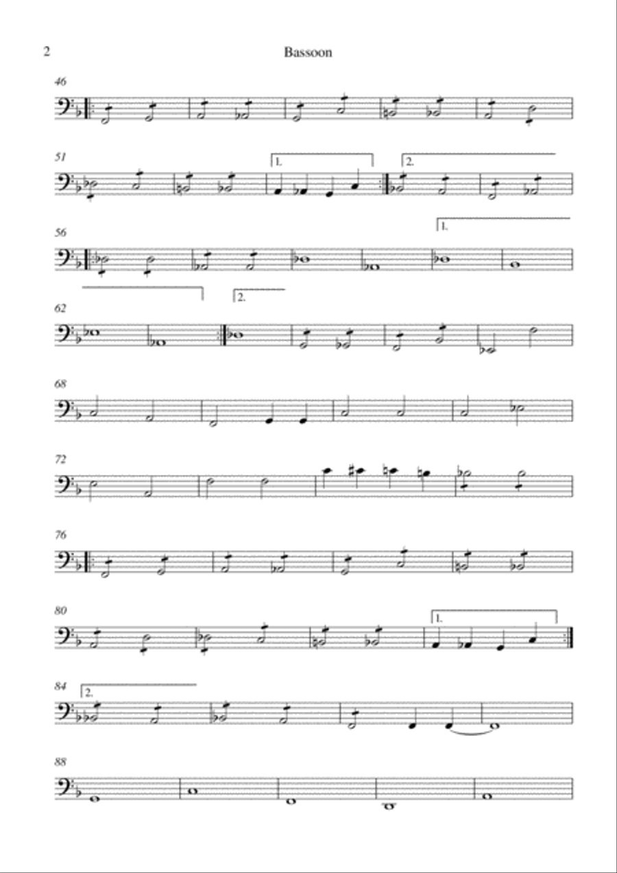 Gian Paolo Chiti: Standout for intermediate concert band: bassoon part Concert Band scores gallery preview page 2