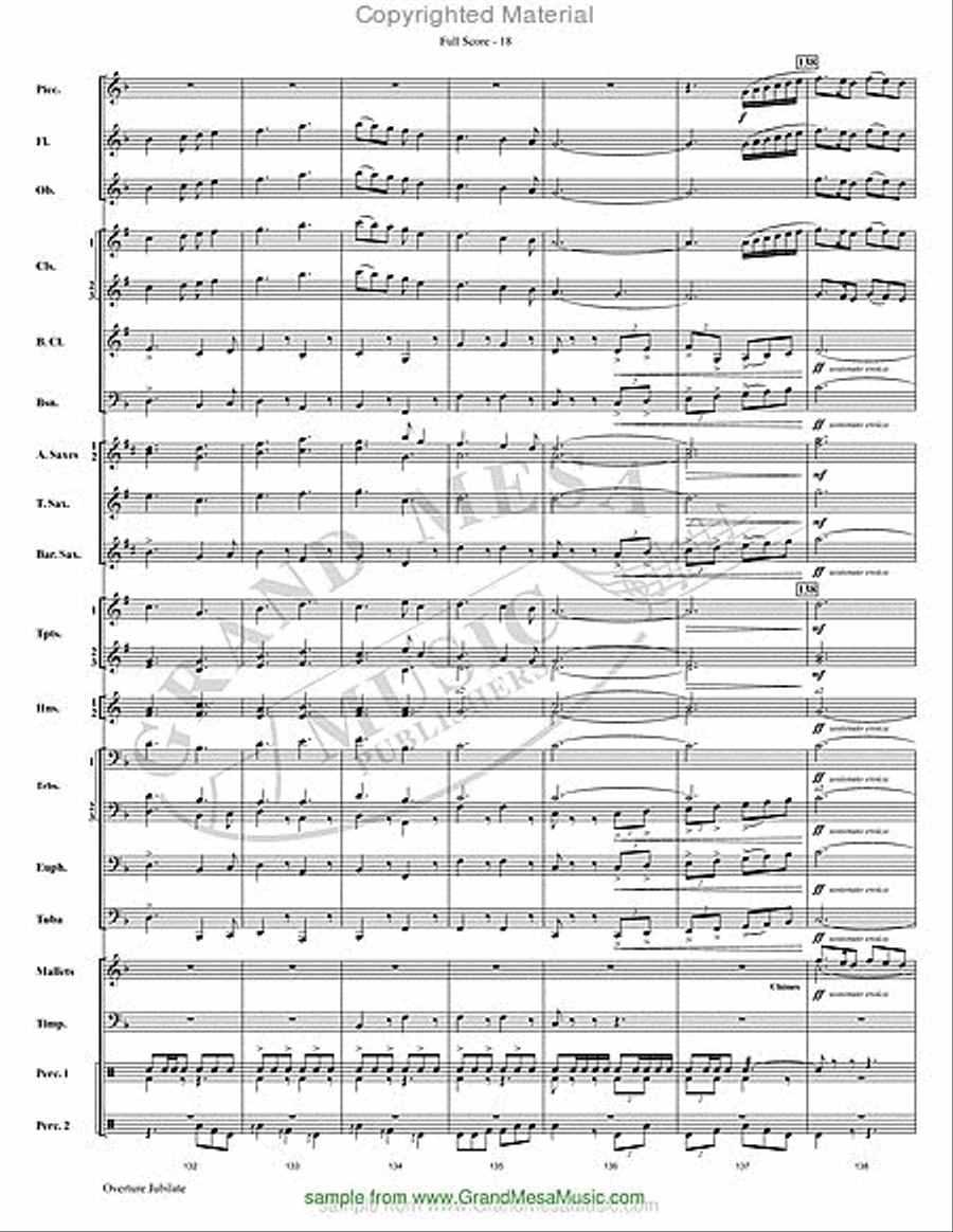 Overture Jubilate Concert Band scores gallery preview page 19