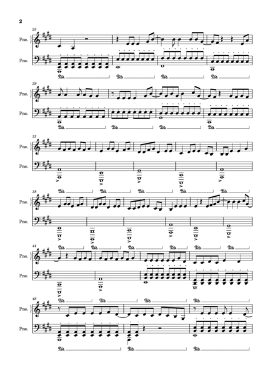 Abcdefu Piano Solo scores gallery preview page 2