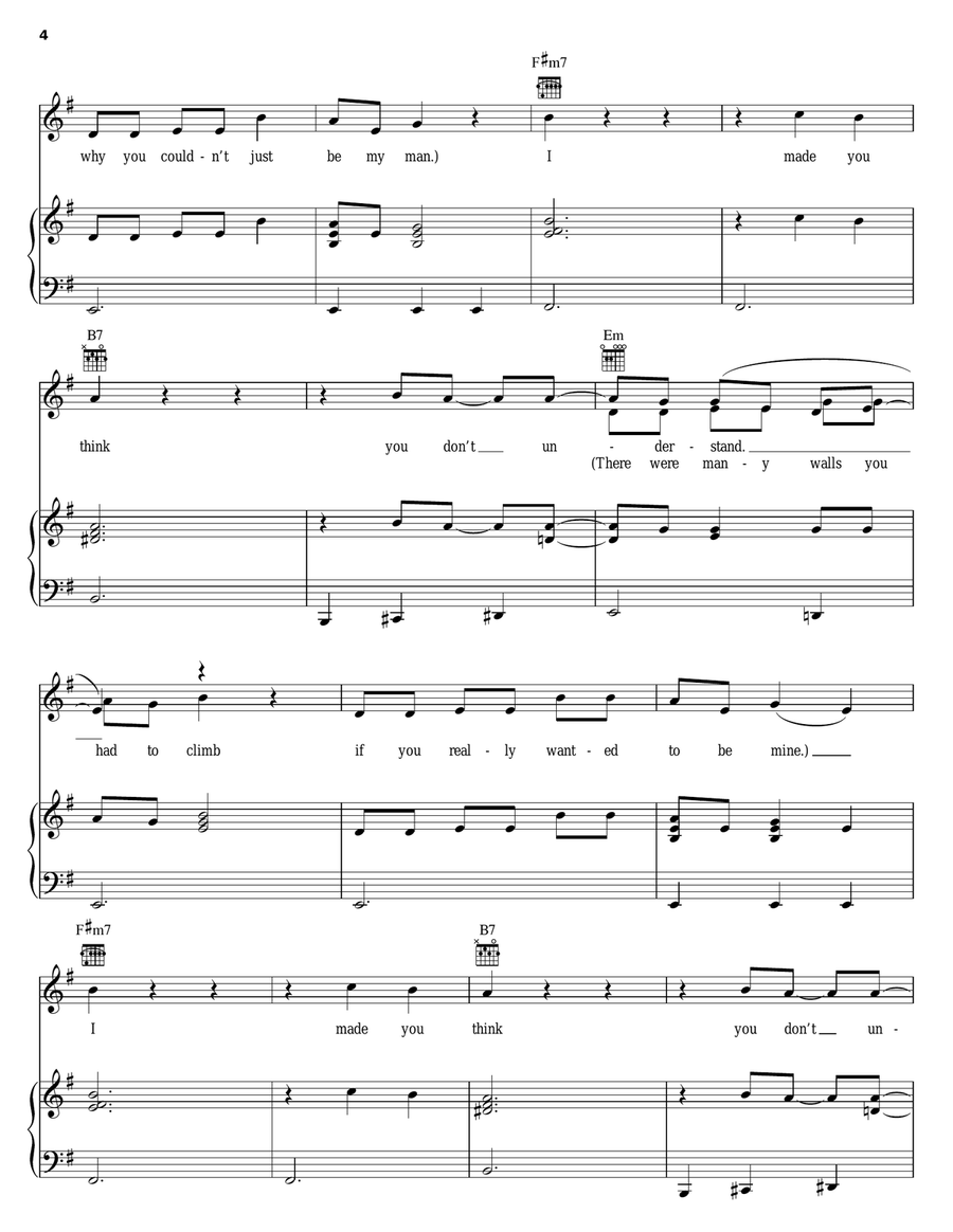 Understand Piano, Vocal, Guitar scores gallery preview page 4