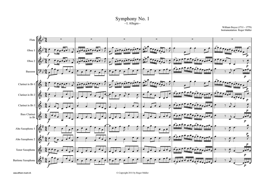 Symphony No. 1 Woodwind Ensemble scores gallery preview page 3