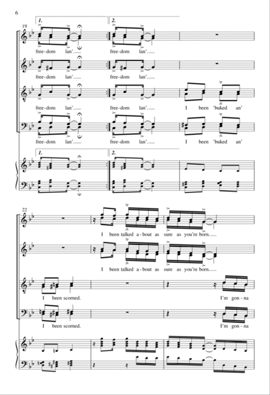 Don't You Let Nobody Turn You Aroun' Divisi scores gallery preview page 6