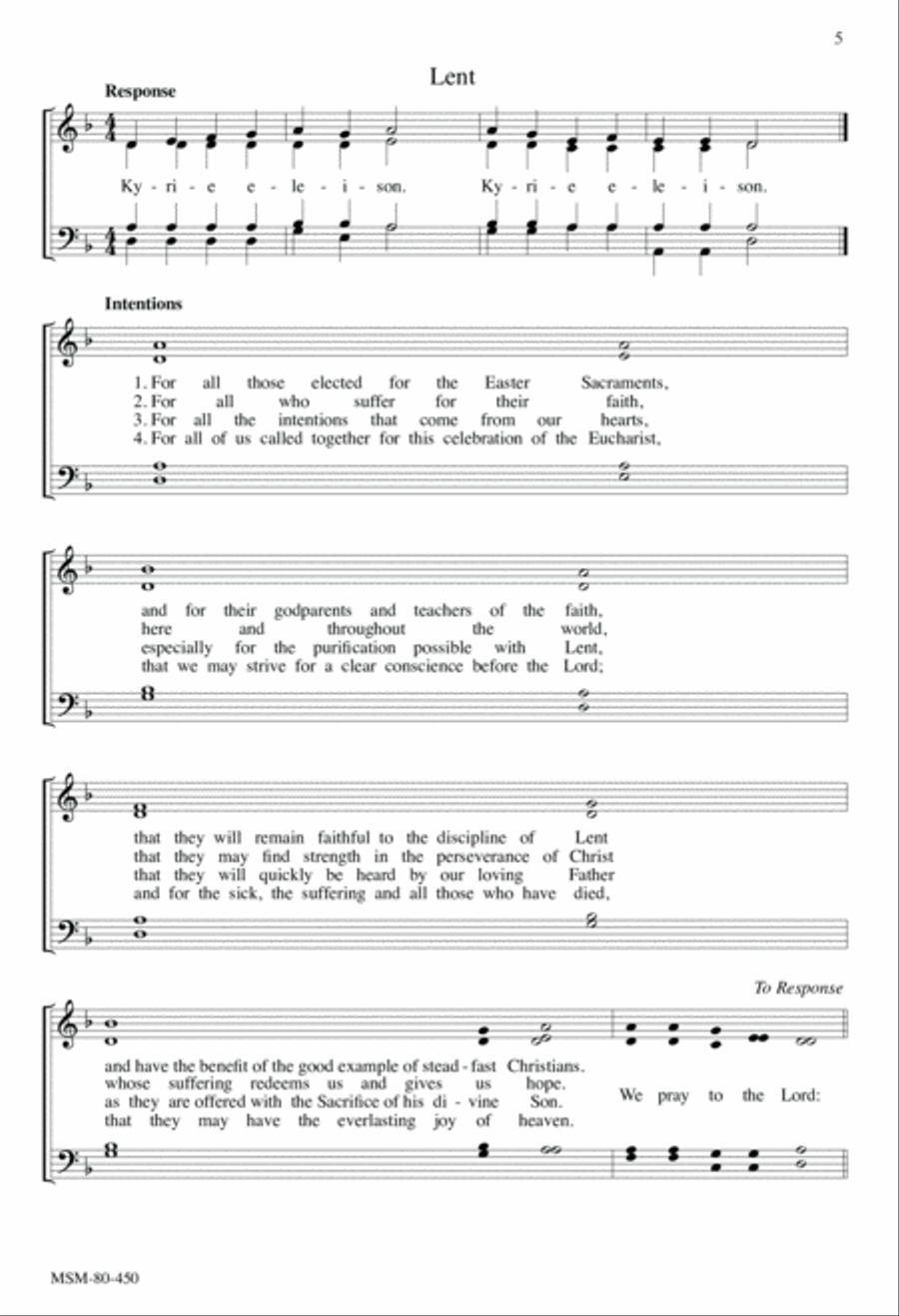 Universal Prayers for the Church Year 4-Part scores gallery preview page 5