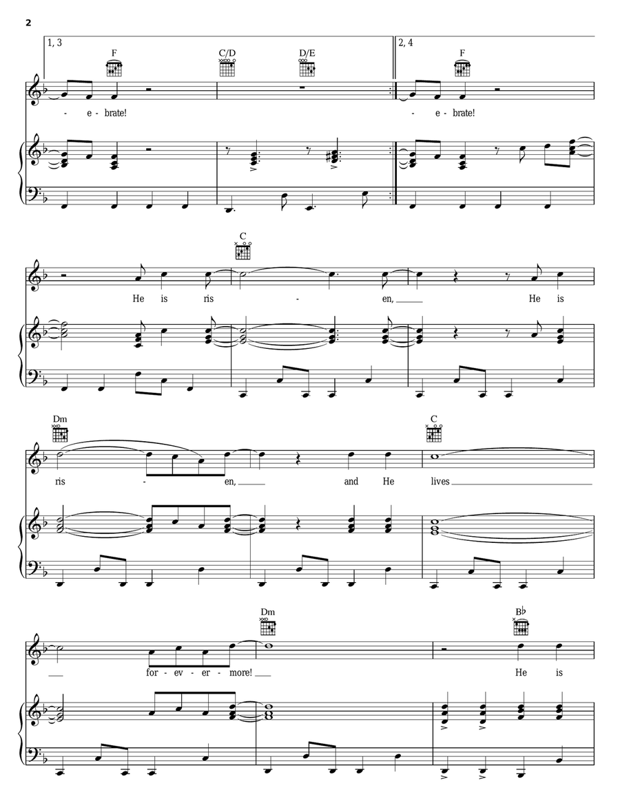 Celebrate Jesus Celebrate Jesus Piano, Vocal, Guitar scores gallery preview page 2