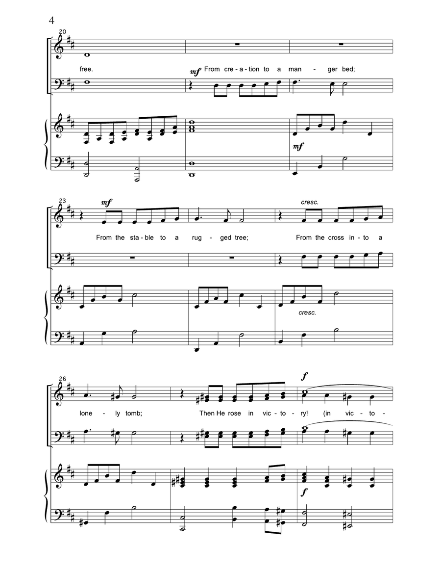From Christmas To Calvary Octavo 4-Part scores gallery preview page 3