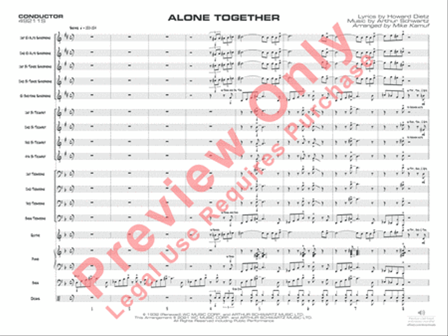 Alone Together Jazz Ensemble scores gallery preview page 4