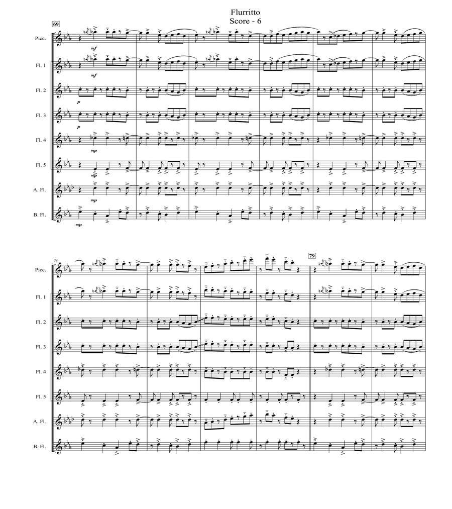 Flurrito (for Flute Choir) image number null