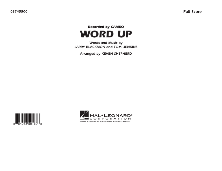 Word Up - Full Score Word Up - Full Score Marching Band scores gallery preview page 1
