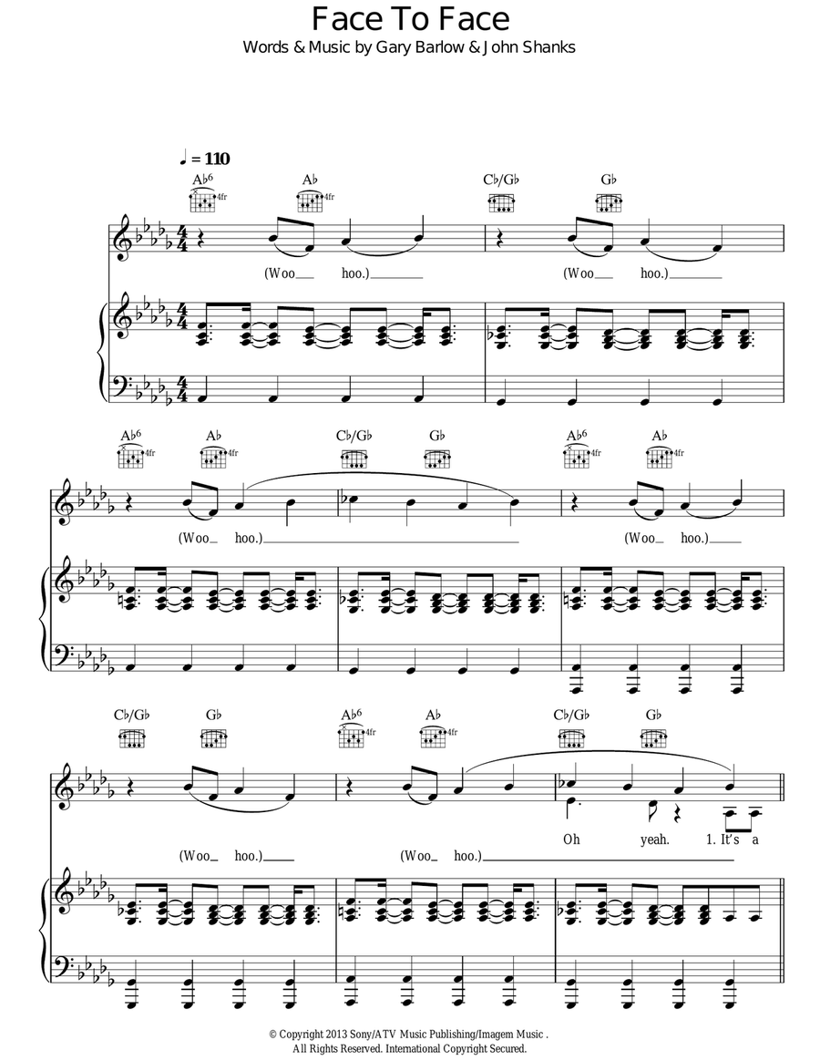 Face To Face Face To Face Acoustic Guitar scores gallery preview page 1