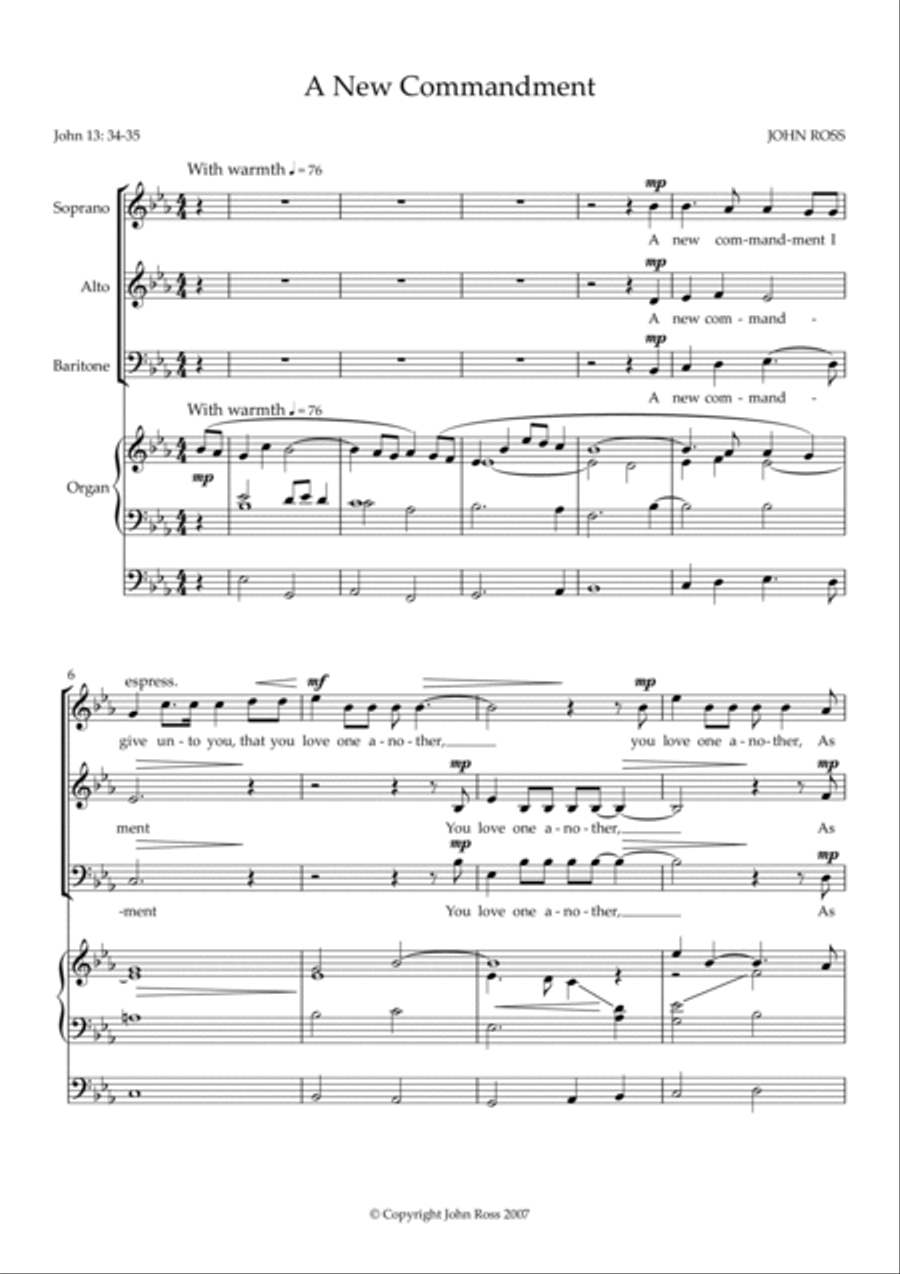 A New Commandment 3-Part scores gallery preview page 2