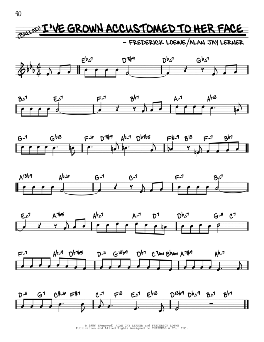 I've Grown Accustomed To Her Face (arr. David Hazeltine) Piano scores gallery preview page 1