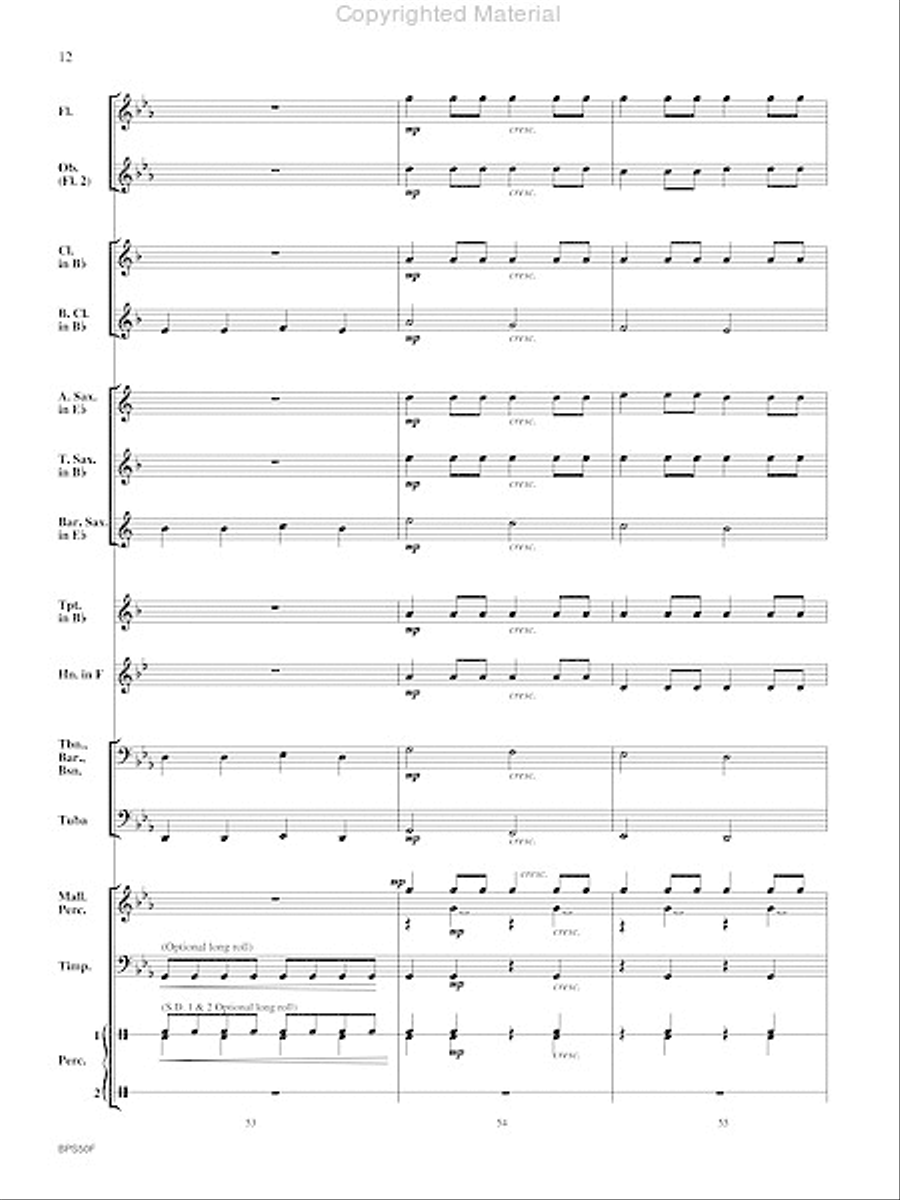 T-Rex (A Tone Poem for Band) Concert Band scores gallery preview page 13