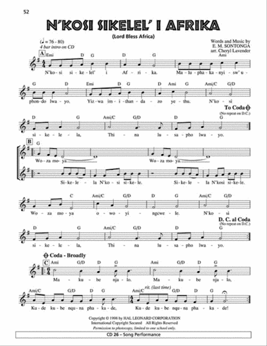 Songs of the Rainbow Children (South African Songs and Games) Choir scores gallery preview page 7