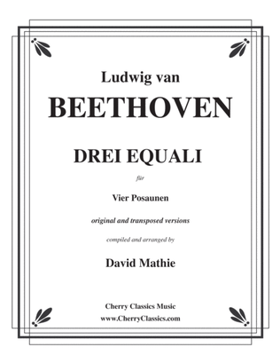 Book cover for Drei Equali (Three Equale) for four Trombones