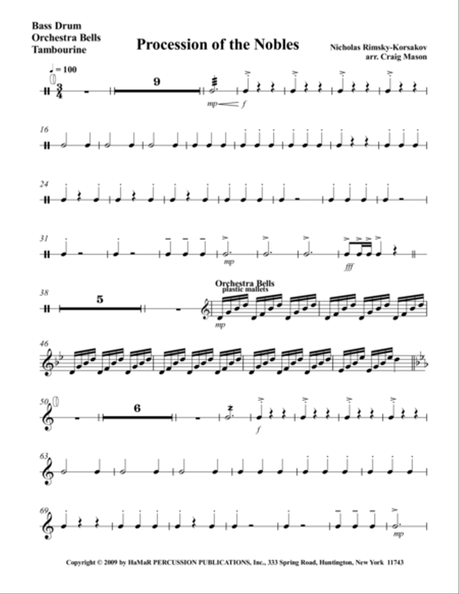 Procession of the Nobles Orchestra scores gallery preview page 1