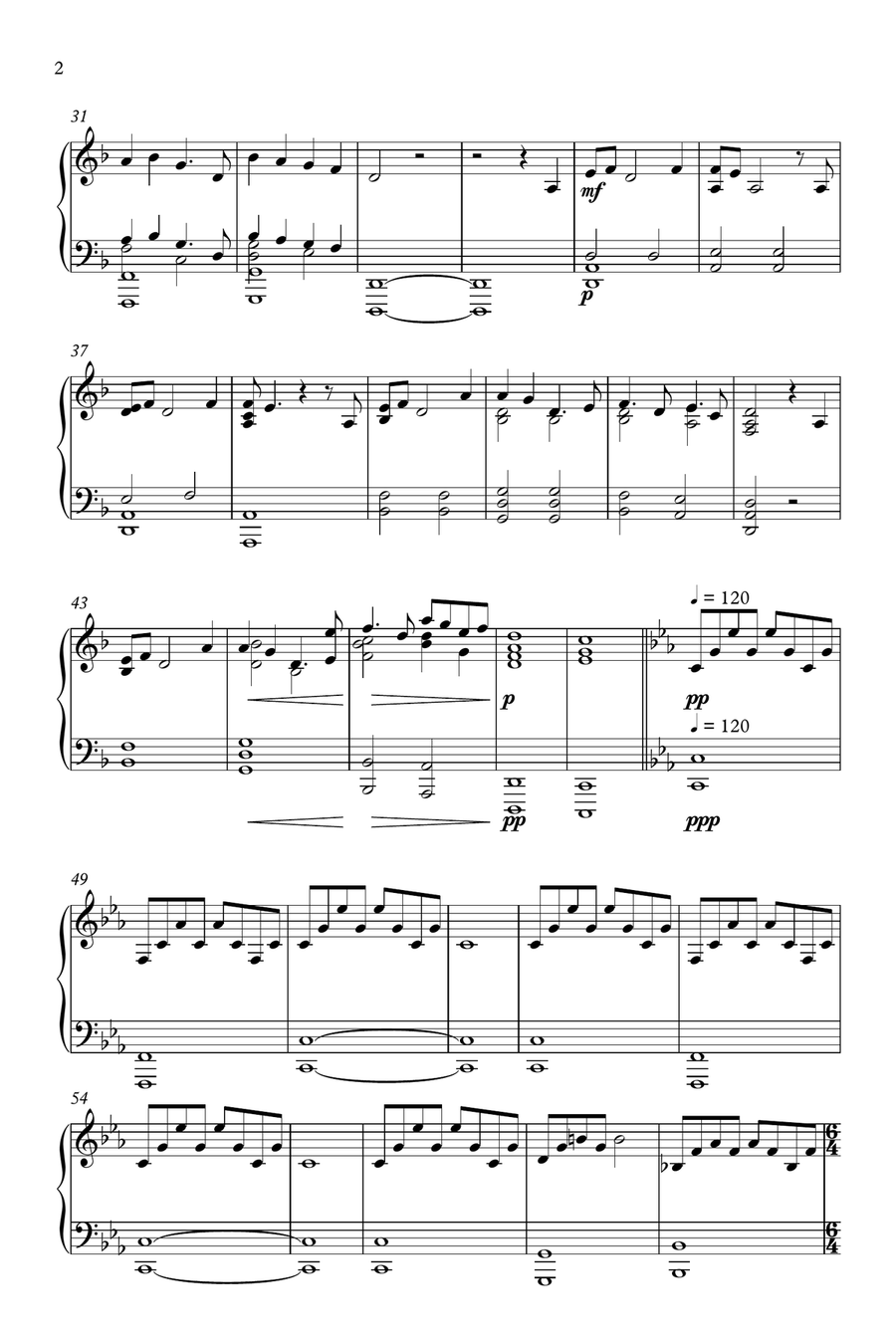 Light Of The Seven Piano Solo scores gallery preview page 2