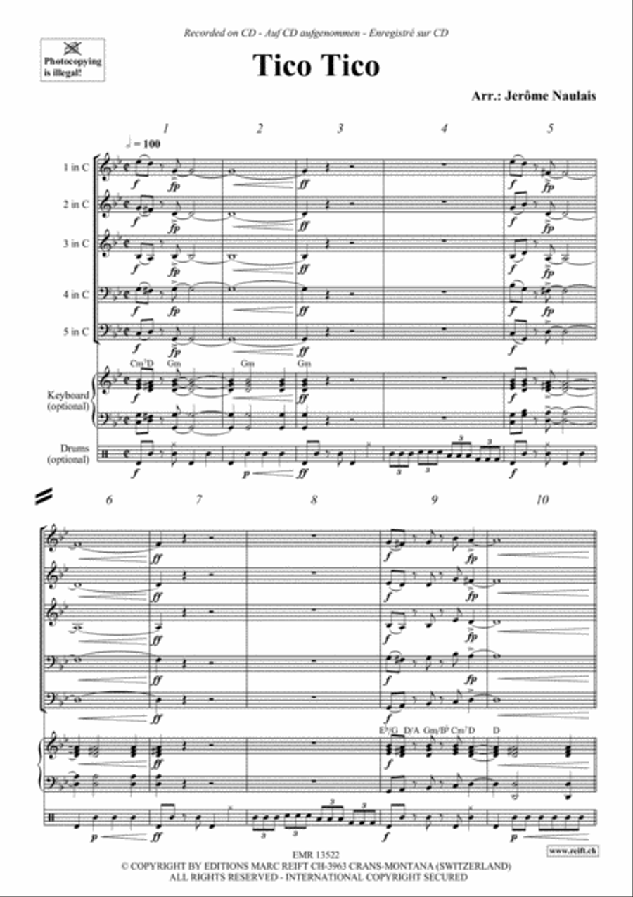 Tico Tico Woodwind Quintet scores gallery preview page 3