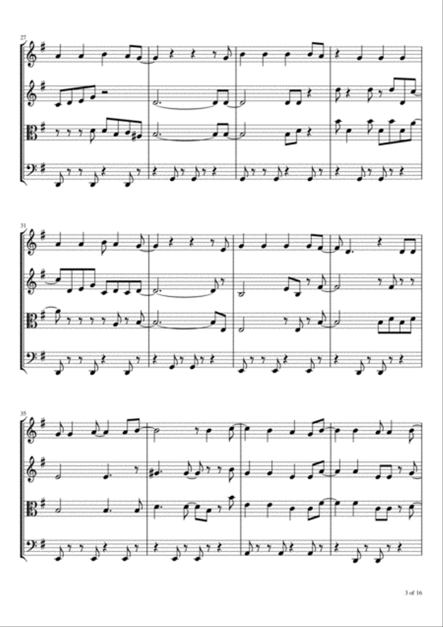 (it Must've Been Ol') Santa Claus String Quartet scores gallery preview page 4