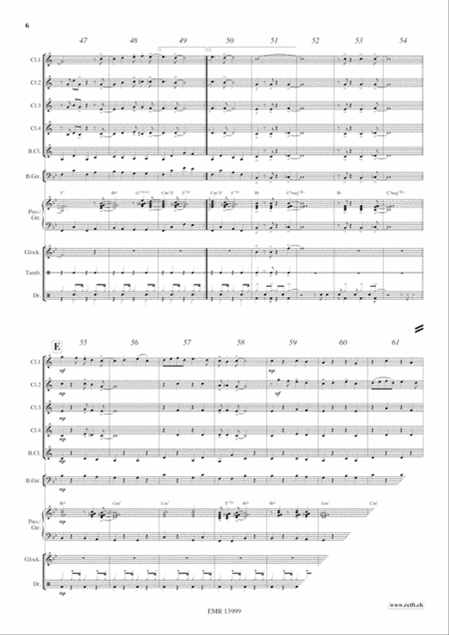 Christmas Glory Clarinet Quintet scores gallery preview page 7