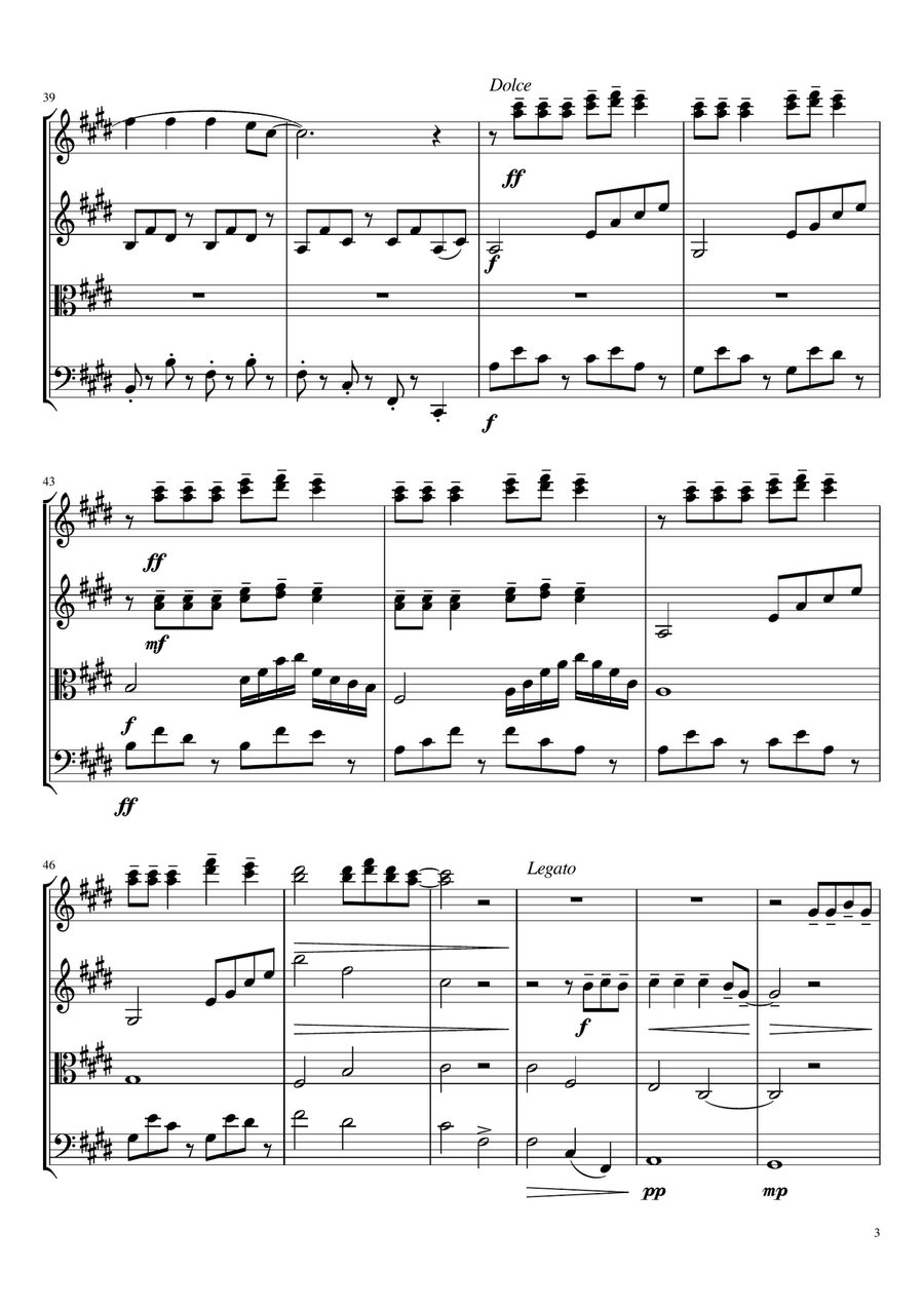Summertime Sadness Summertime Sadness String Quartet scores gallery preview page 3