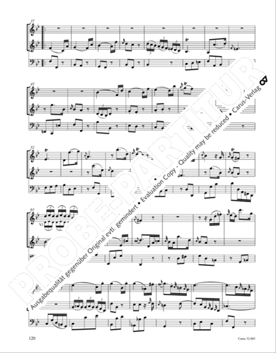 Gesamtausgabe Band 3 (Kammermusik: Duette, Solo- und Triosonaten) Score scores gallery preview page 141