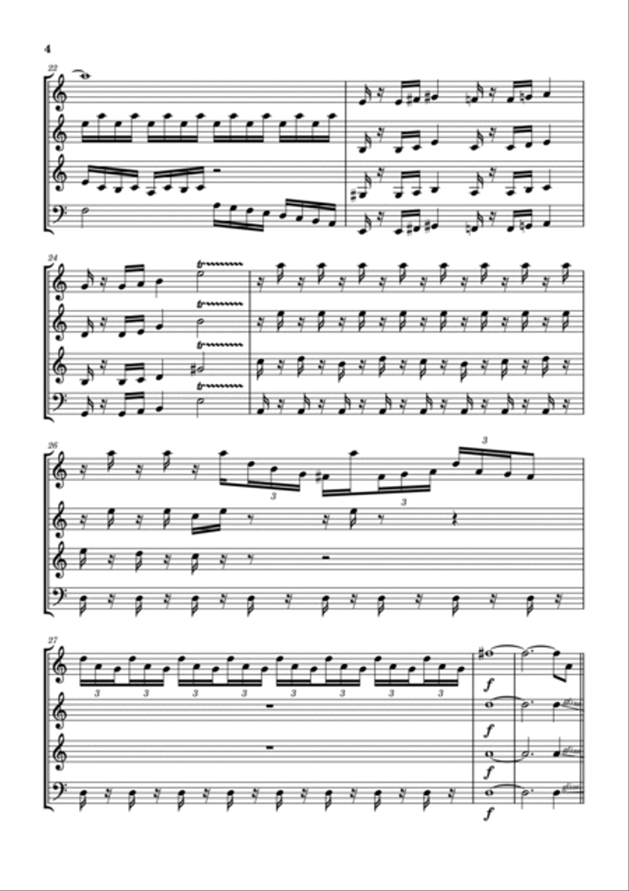 Why Does It Hurt When I Pee Woodwind Quartet scores gallery preview page 5