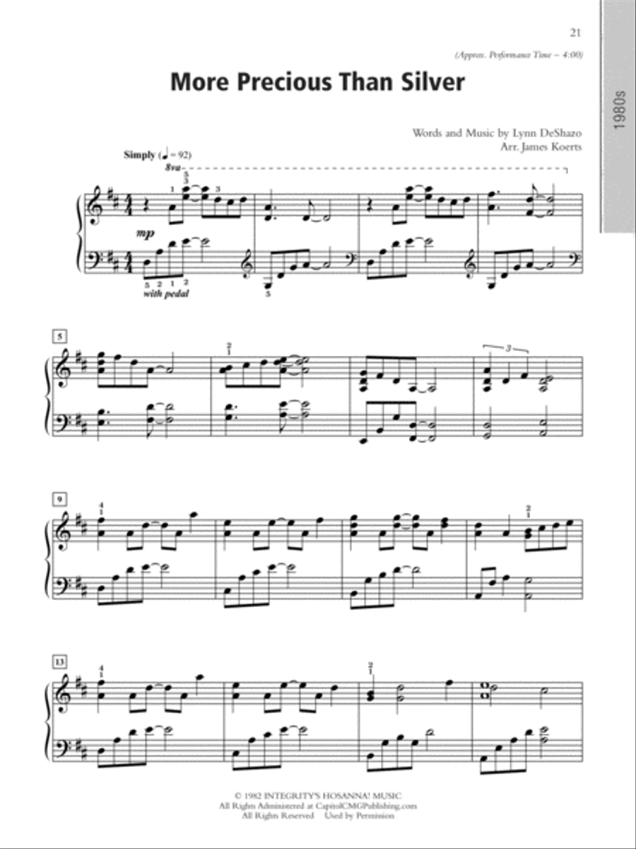 Wondrous Praise, Complete Collection -- Favorites from the 1980s to the 2000s Piano Solo scores gallery preview page 2