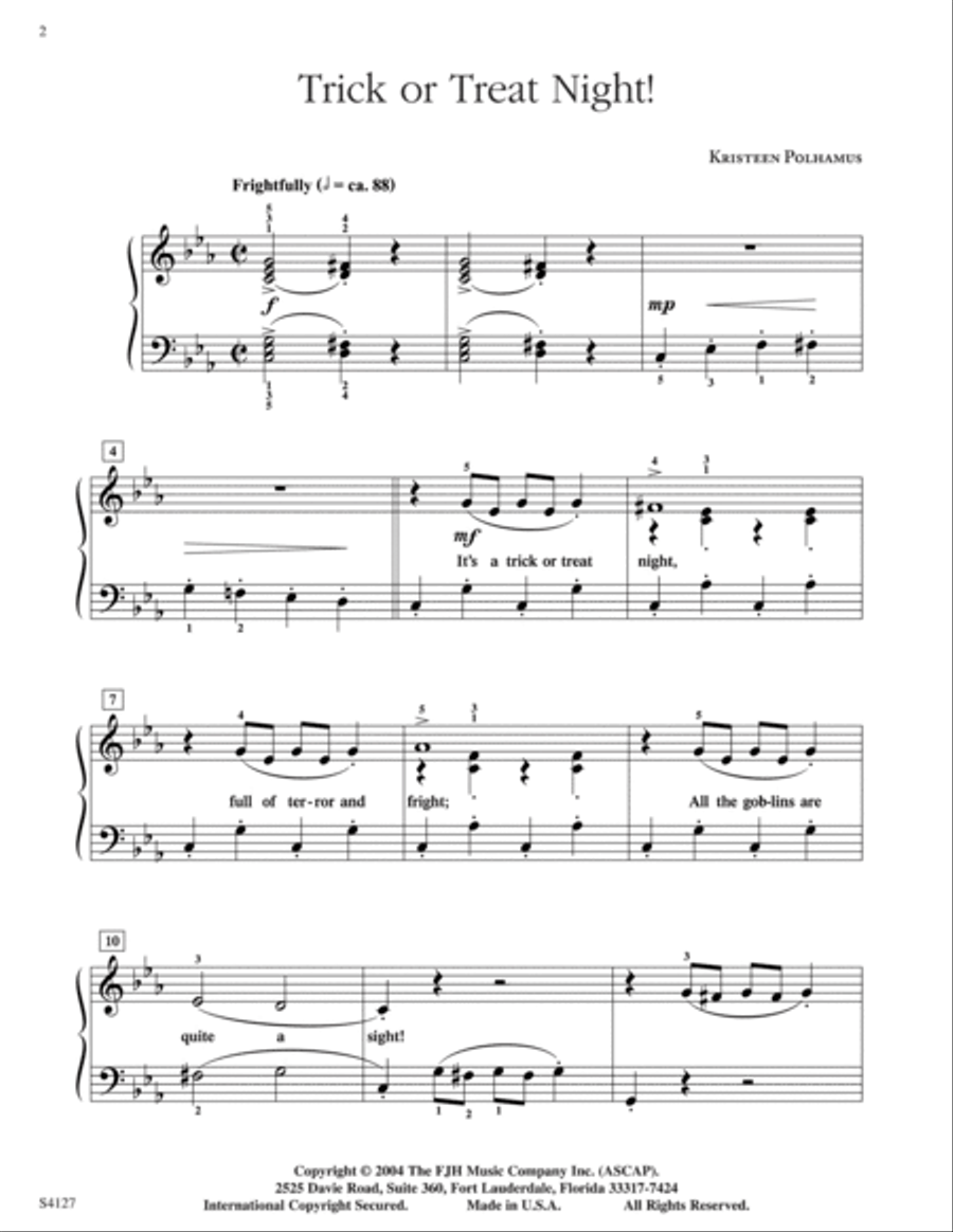 Trick or Treat Night! Piano Solo scores gallery preview page 2