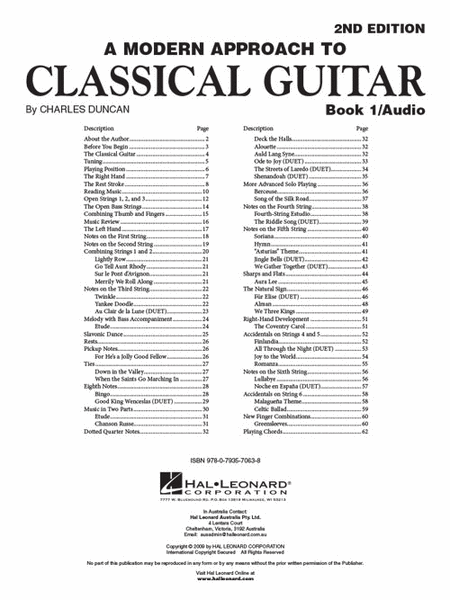 A Modern Approach to Classical Guitar – 2nd Edition image number null