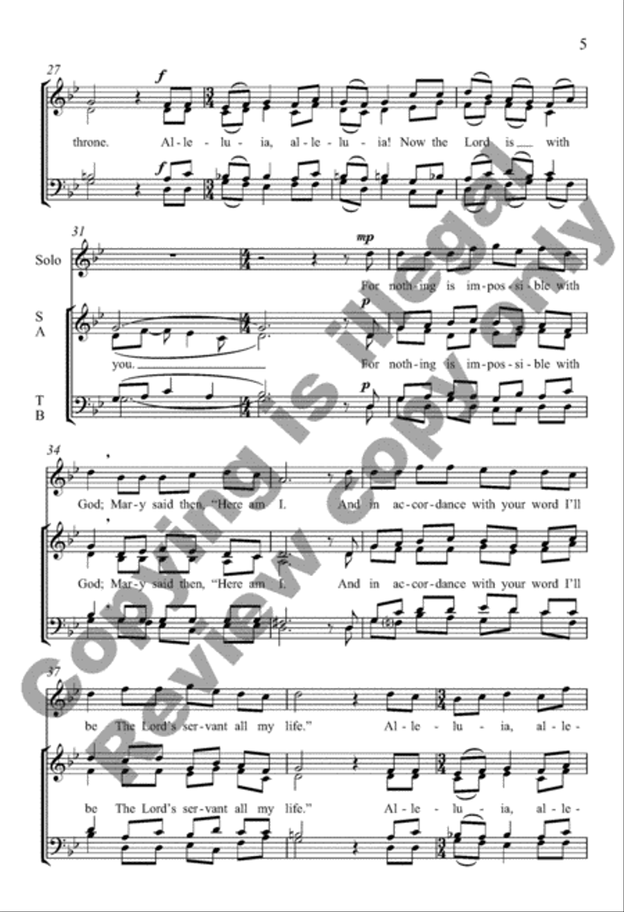 The Lord Did Send the Angel Gabriel 4-Part scores gallery preview page 10