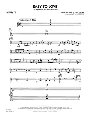 Easy to Love (arr. Sammy Nestico) - Trumpet 4