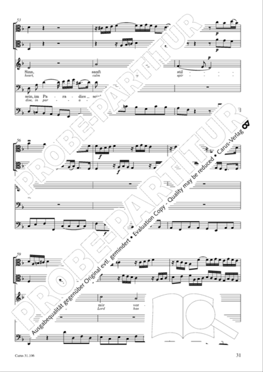 God's own time is the time appointed (Gottes Zeit ist die allerbeste Zeit) 4-Part scores gallery preview page 32