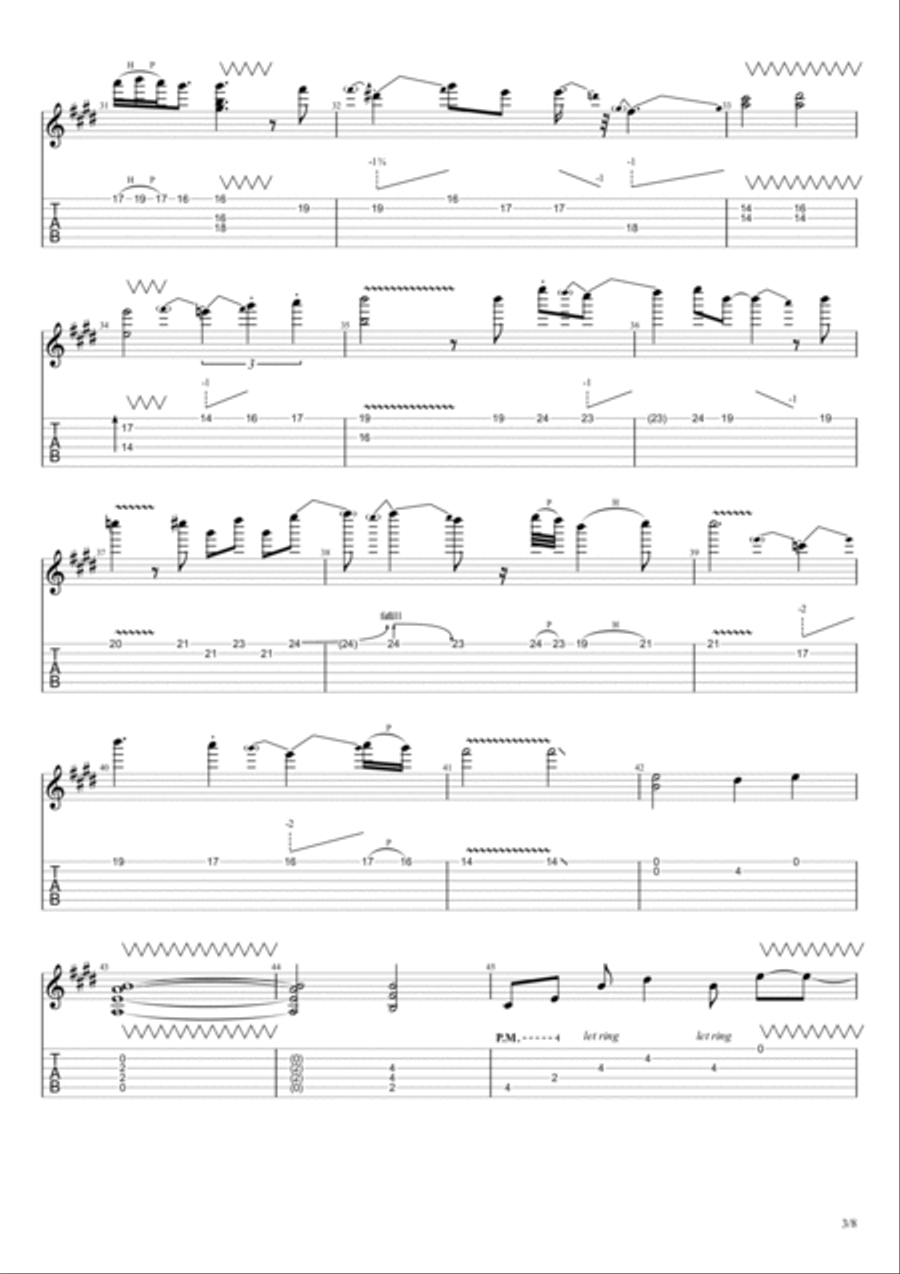 Semoga Electric Guitar scores gallery preview page 3