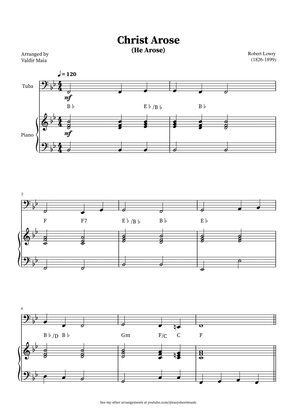 Christ Arose (He Arose) - Tuba and Piano (with chords)