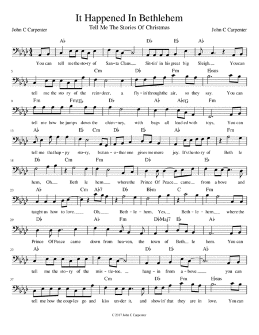 It Happened In Bethlehem It Happened In Bethlehem 2-Part scores gallery preview page 1