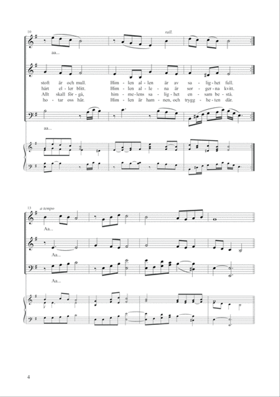Sorgen och glädjen Sorgen och glädjen 3-Part scores gallery preview page 4