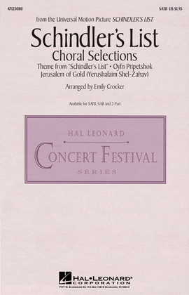 Book cover for Schindler's List (Choral Selections)