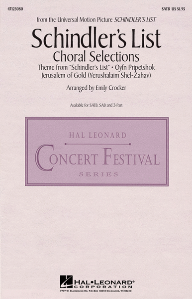 Schindler's List (Choral Selections)