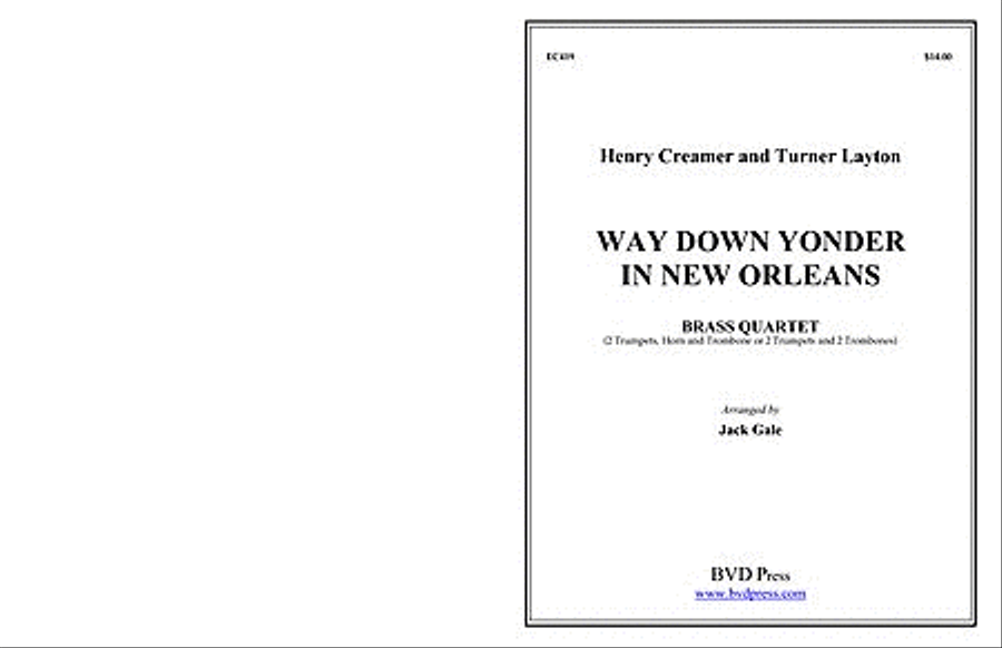 Way Down Yonder in New Orleans Brass Quartet scores gallery preview page 1