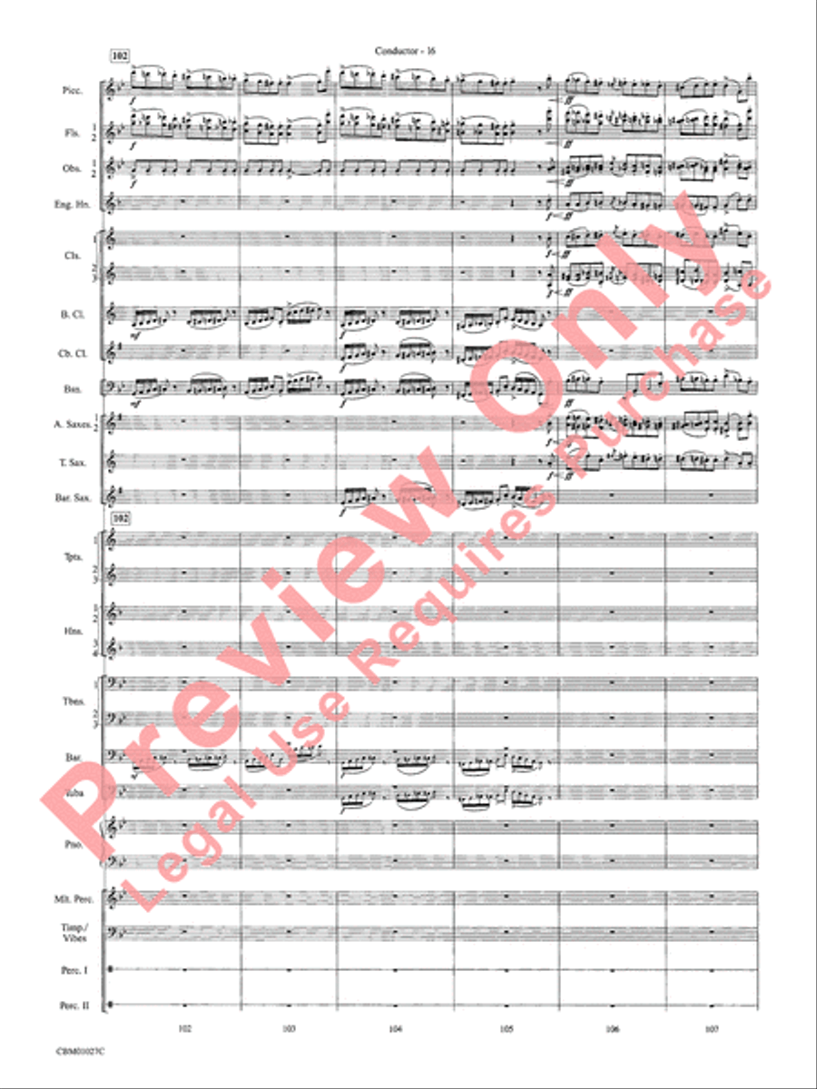 Harry Potter Symphonic Suite Concert Band scores gallery preview page 19