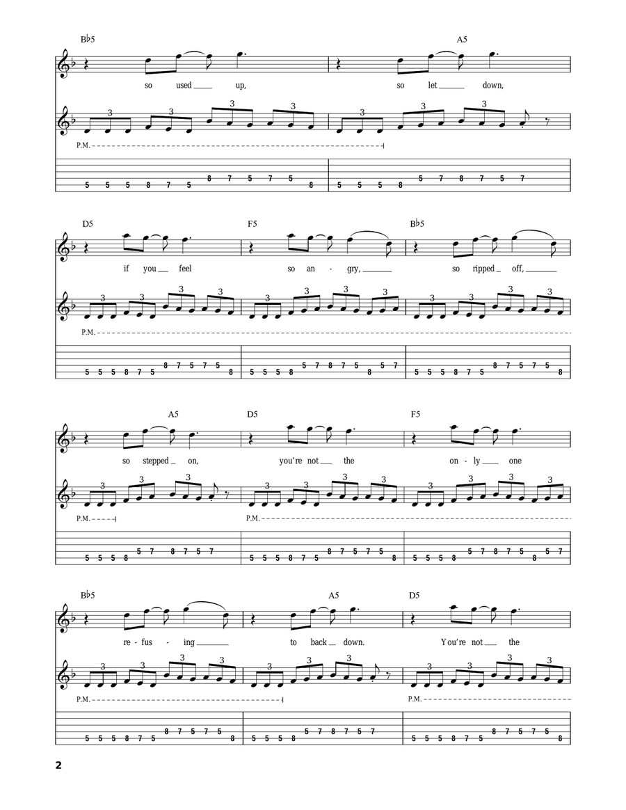 Riot Guitar Tablature scores gallery preview page 2