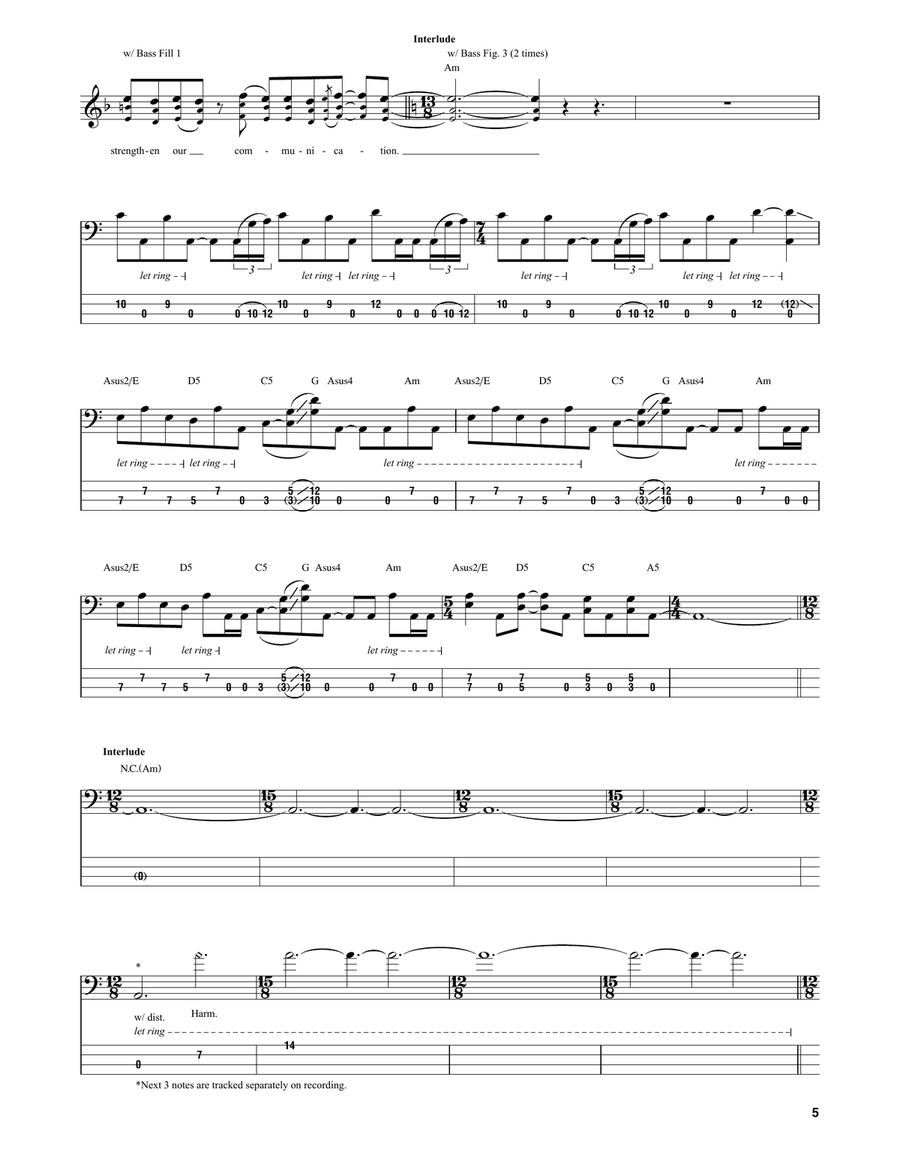 Schism Guitar Tablature scores gallery preview page 5