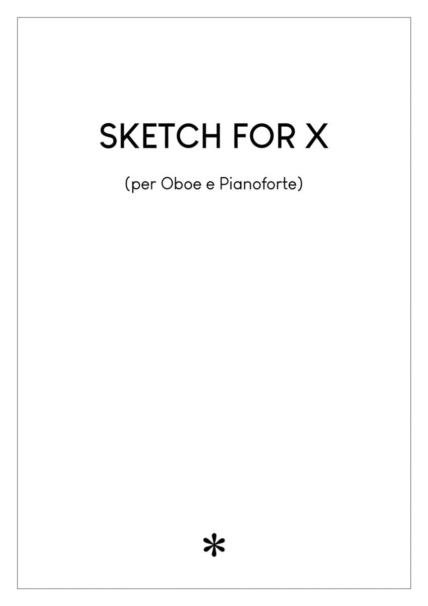 🎼 Sketch for X [OBOE & PIANO SCORE] (foglio album) image number null