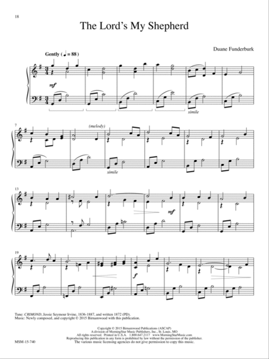 Praise to the Lord, the Almighty: Five Hymn Settings for Piano Piano Solo scores gallery preview page 7