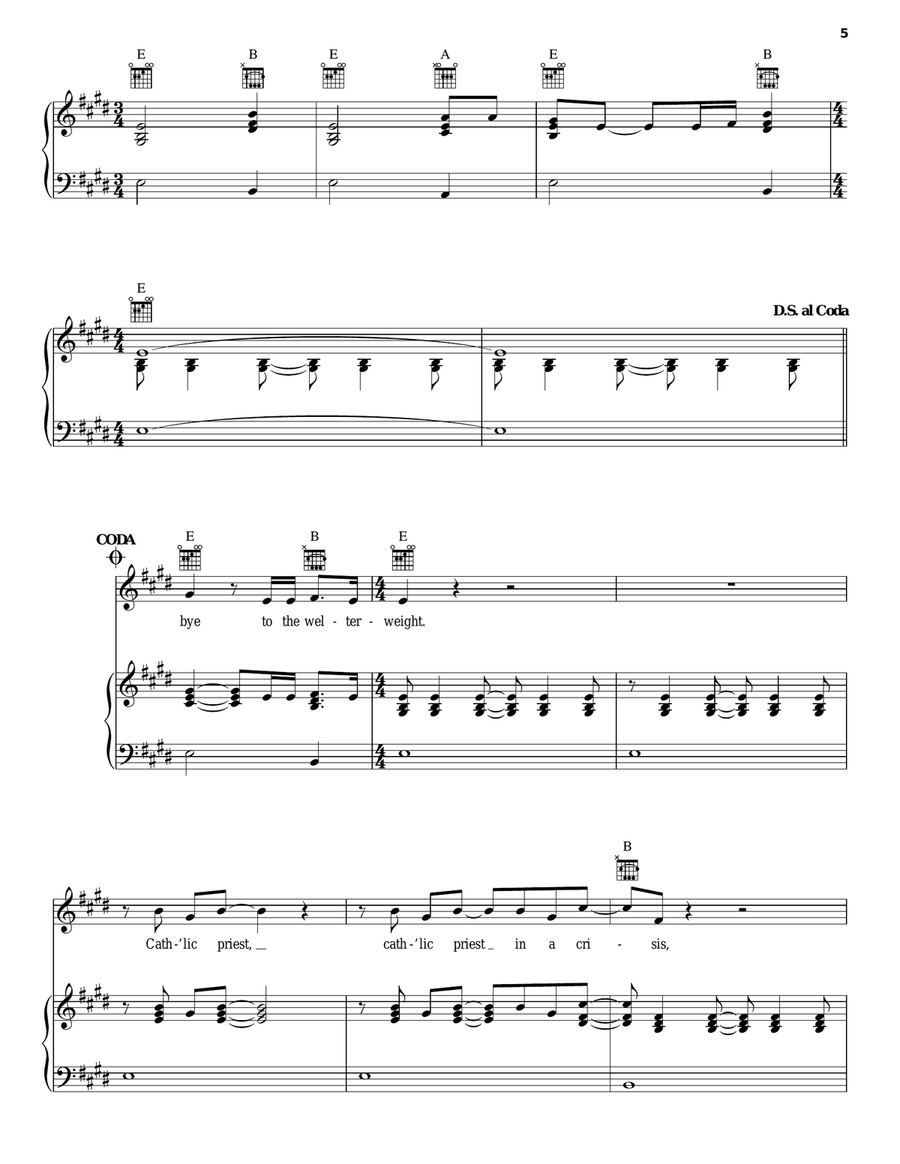 Big Parade Piano, Vocal, Guitar scores gallery preview page 5