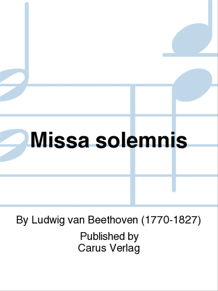 Missa solemnis Orchestra scores gallery preview page 1