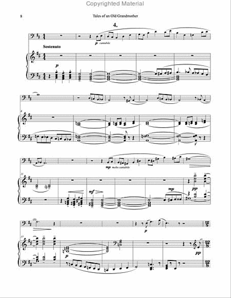 Tales of an Old Grandmother, Op. 31 for Euphonium & Piano Euphonium scores gallery preview page 7