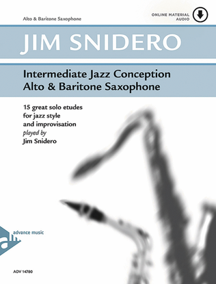 Book cover for Intermediate Jazz Conception Alto & Baritone Saxophone