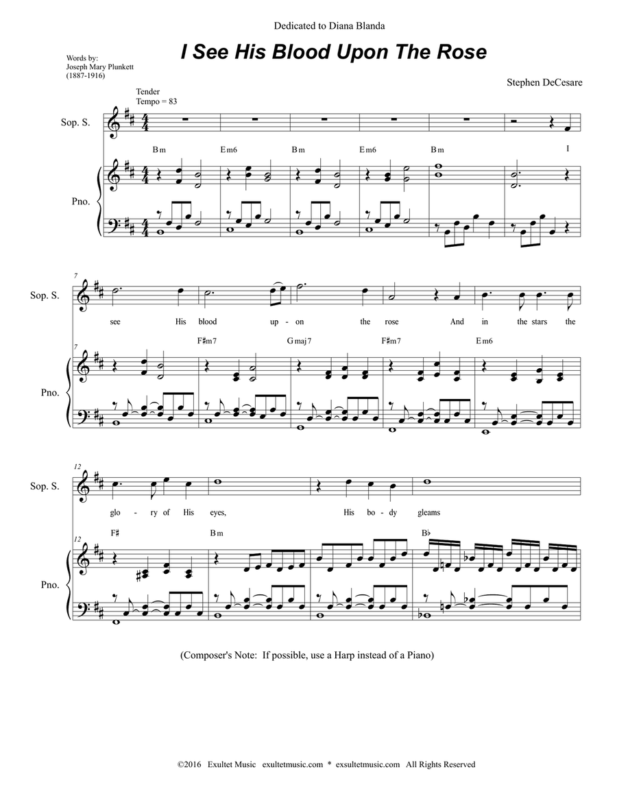 I See His Blood Upon The Rose 4-Part scores gallery preview page 2