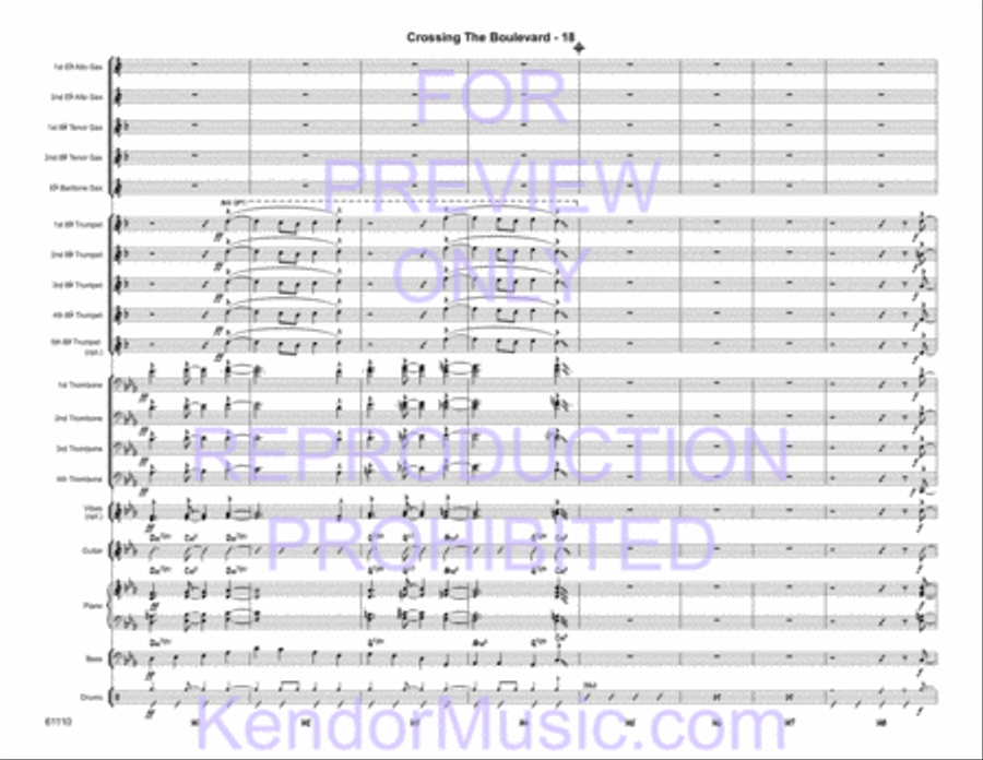 Crossing the Boulevard Jazz Ensemble scores gallery preview page 20